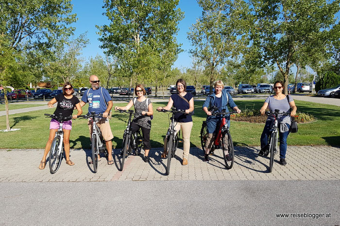 Reiseblogger auf Fahrradtour am Neusiedler See