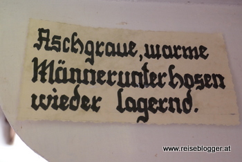 Spruch im Dorfmuseum